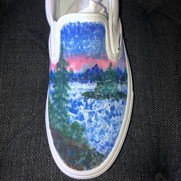 Hand painted custom vans (Brand New-Never Worn)
